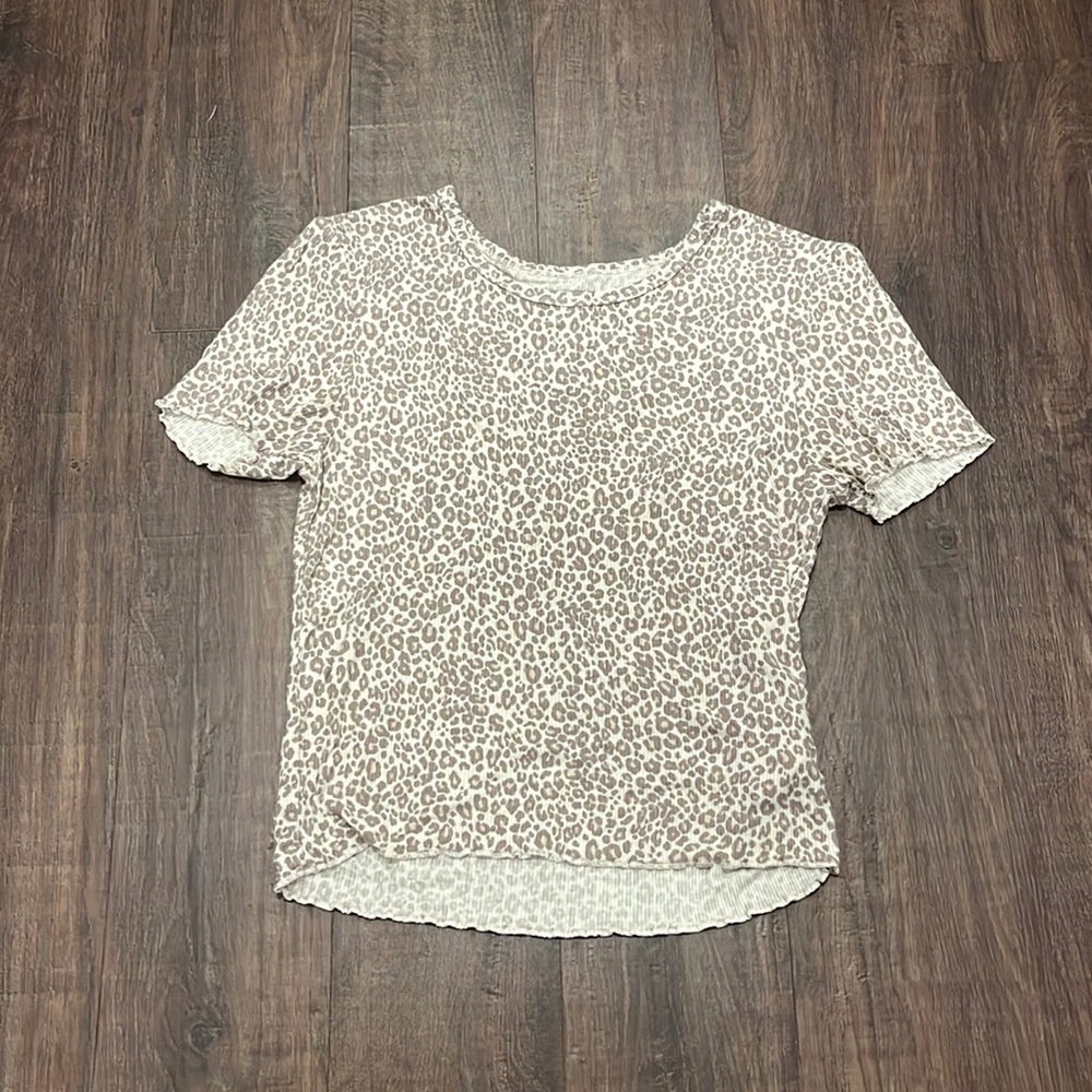 Leopard American Eagle Baby Tee